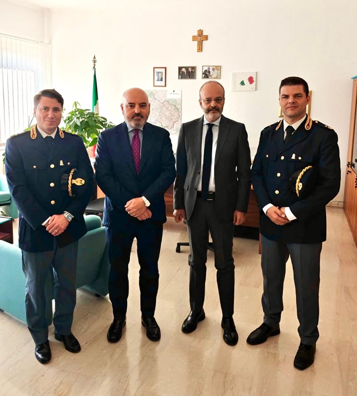 Il Questore della Provincia di Frosinone, dott. Stanislao Caruso, incontra il Procuratore della Repubblica Dott. Francesco Minisci
