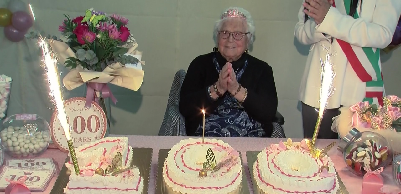 Ines Zomparelli ha festeggiato 100 anni. Una grande emozione