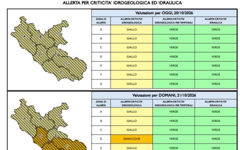 Regione, nuova allerta meteo